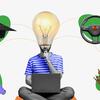 Illustration of a student sitting with a laptop open on his lap. In place of his head is a lightbulb, and he's thinking about graduation and getting his driver's license
